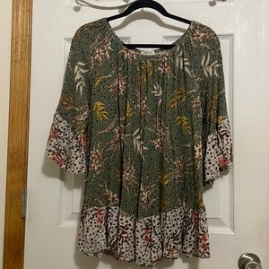 Multi color top, size: 1X